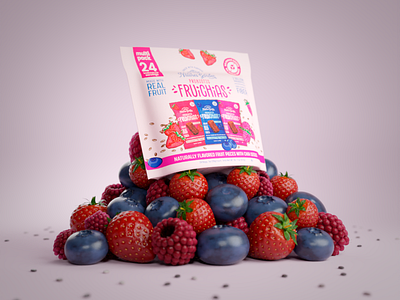 FruiChias | 3D Product Animation 3d advertising animation blueberry design food fruit marketing product raspberry render strawberry visualization