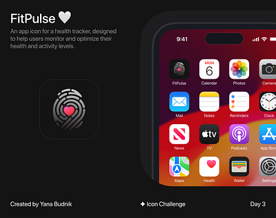 FitPulse - App Icon activity tracker app icon branding health tracker ios logo ui vector