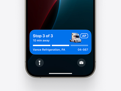 Fleet App – iOS Live Activity app design ev fleet ios live activity lockscreen mobile ui widget