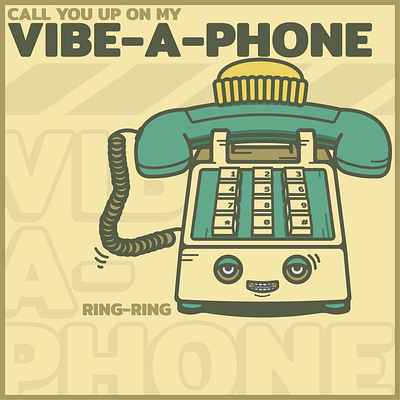 Vibe-a-phone graphic design vector