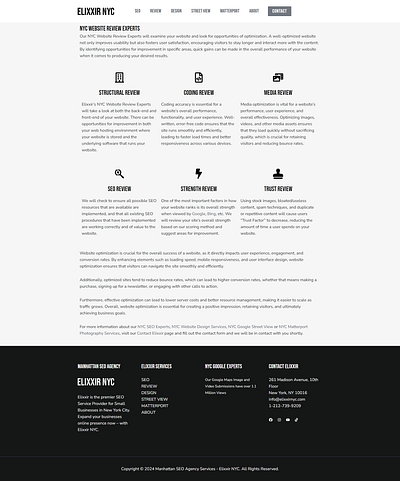 Website Review Page branding design