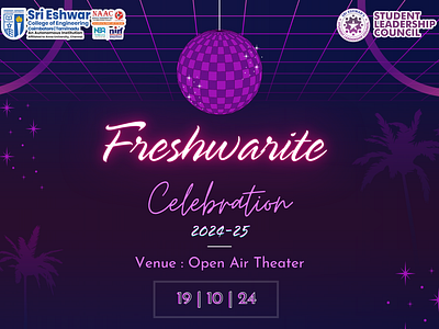 Sri Eshwar College Of Engineering Freshwarite 2024 canva events figma graphic design illustration poster sece ui