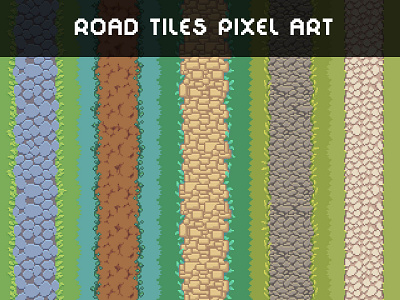 Path and Road Top-Down Tileset Pixel Art 2d asset assets game game assets gamedev indie indie game pixelart pixelated road roads rpg set tile tileset tilesets top dowm top down topdown