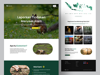 Ecotection - Environment Protection Website Design design ui ui design ui ux uiux ux ux design visual design web web design website design