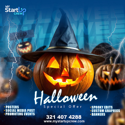 Halloween Special Offer: Boost Your Brand with Spooky Designs! branding design graphic design halloween illustration logo spooky videos typography ui ux vector web design