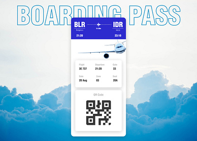 Boarding pass UI app concept design ui uidesign uiux userinterface