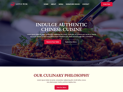 Chinese Restaurant Landing Page cafe chinese chinesecuisine chinesefood chineserestaurant elementor landing page restaurant websitedesign wordpress