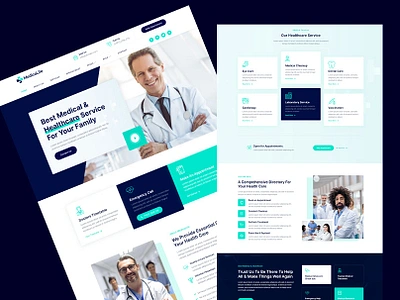 Medical & Healthcare Service website design branding ui websitebuilding