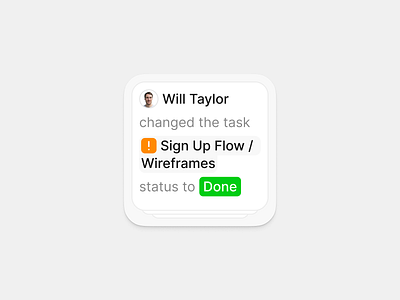 Task status tracker widget design mobile ui widget