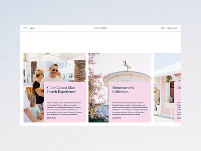 Pink Clean Carousel with Colored Background carousel clean experiences inspiration link minimal minimalistluxury pastel colors pastelcalm pink slider soft storytelling timeless ui userengagement warmth web design