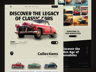 Classic Car Website car website classic classic car classic car lovers classic website modern website ui ux vintage vintage car vintage website web design website