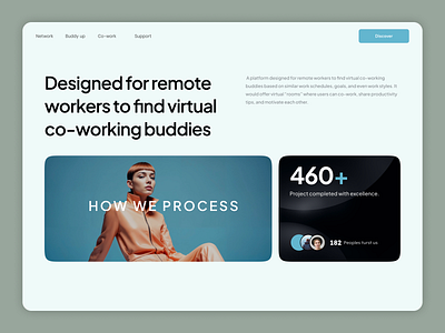 Virtual Co-working Website design ui uiux ux website