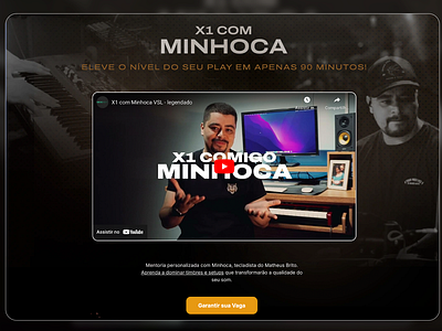 Landing Page de Lançamento - X1 com Minhoca graphic design landing page ui web website