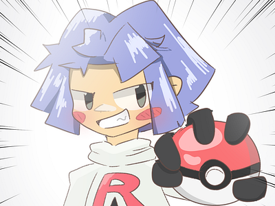 Team Rocket 2d anime character colored illustration pokemons team rocket