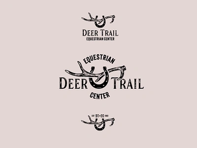 Equestrian Center Logo Variations branding equestrian illustration logo outdoors recreation typography