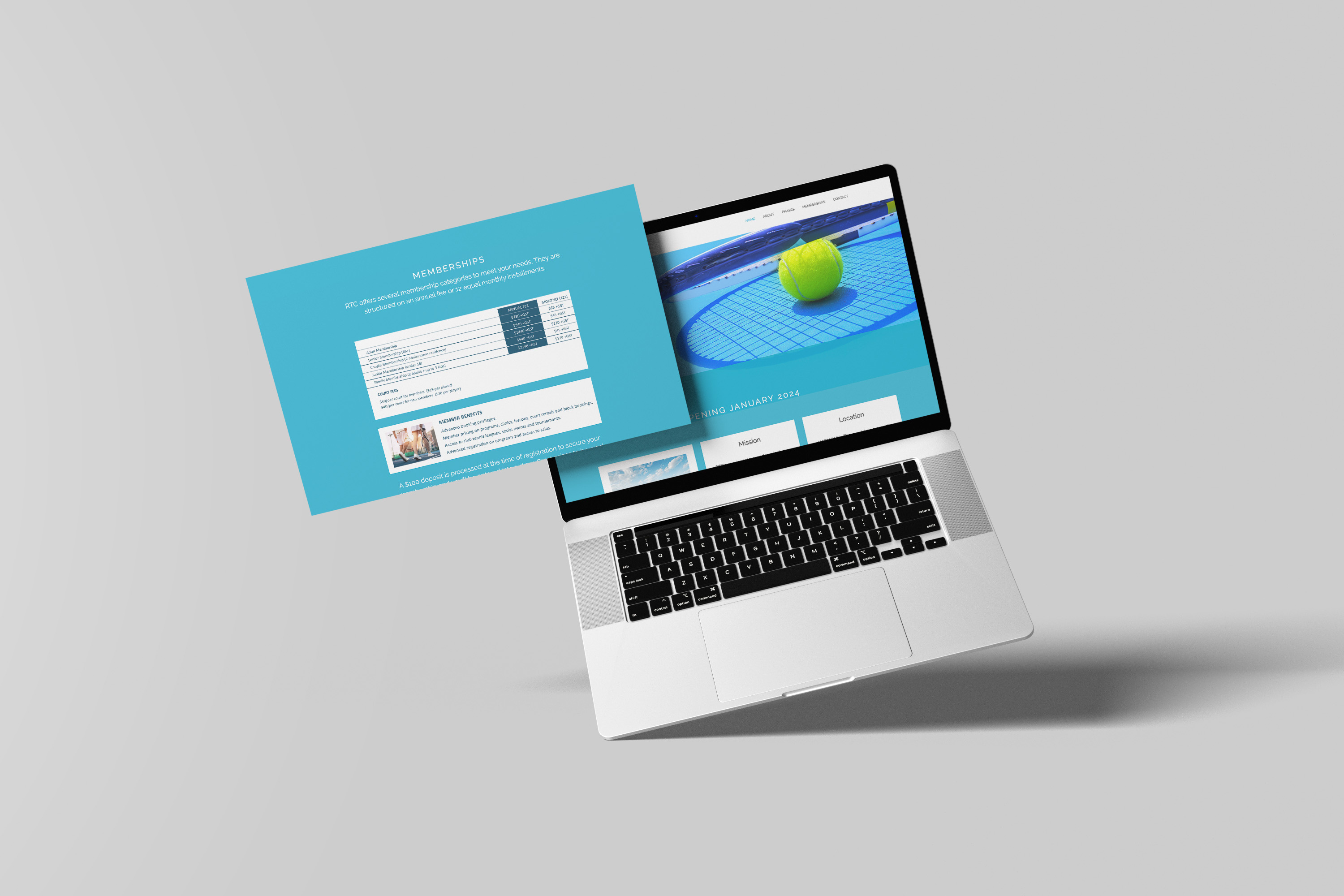 RockyView Tennis - Web Design & Development / WordPress brand branding design illustration ui ux web design web development website wordpress