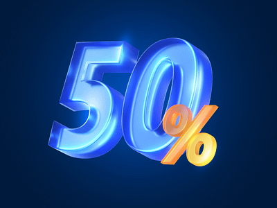 50 Percent Key Visual 3d blender graphic design