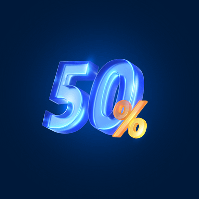 50 Percent Key Visual 3d blender graphic design