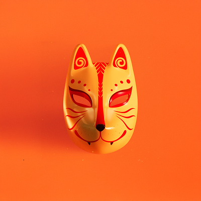 Kitsune Mask Collection 3d graphic design kitsune mask