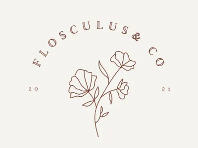Flosculus & CO - Floral Branding Concept branding logo