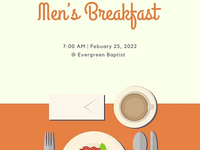 Men's Breakfast - Event Flyer Design graphic design