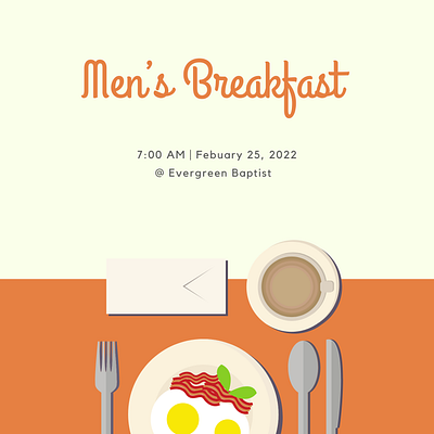 Men's Breakfast - Event Flyer Design graphic design