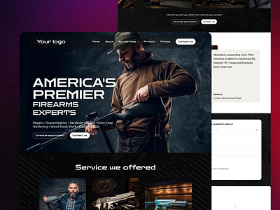 America's Premier Website design firearm website firearm website design gun smith gun smith website ui website design