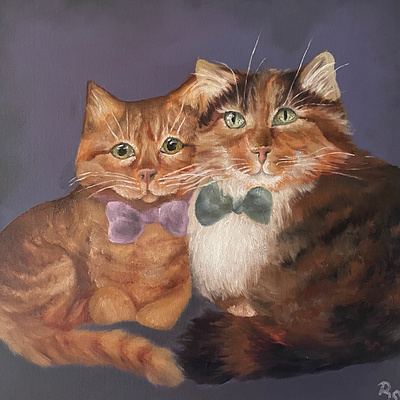 Pet Portraiture cats oil oil painting painting pet portrait portrait portraiture