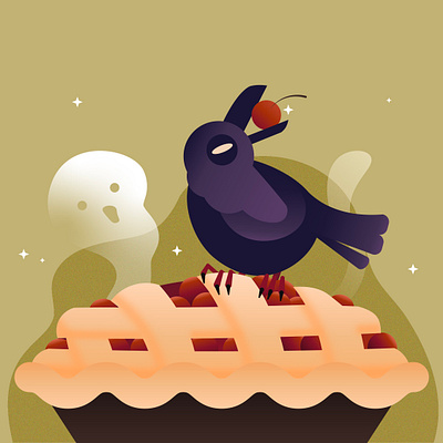 Eating Crow autumn bird crow fall nature pie raven spooky