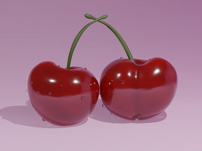 Blender Project 3d blender cherries cherry design fruit