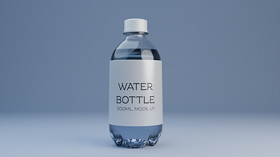 Water Bottle Mock Up 3d 3d modeling blue botella bottle brand empaque label mock up packaging product water