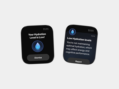 Wearable UI Exploration: Body hydration monitor design hydration monitor tracker ui watch watchos wearable