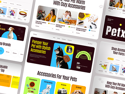 Pet Accessories Landing Page Design ecommerce landing page ecommerce landing page design ecommerce store ecommerce website ecommerce website design landing page online shop online store pet accessories pet accessories store pet care pet store pet website design shopify shopify store shopify store design ui