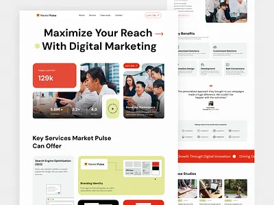 Digital Marketing Website branding design business website conversion optimization creative agency creative web design digital marketing landing page lead generation marketing agency minimal design modern design online marketing responsive design seo social media startup uiux design web design web development website redesign