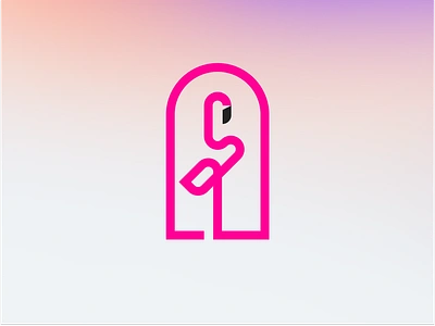 Pink flamingo 70s brand branding club flamingo icon identity line logo logotype miami minimal nightlife pink symbol