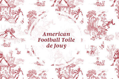 The Football Toile de Jouy Pattern on Creative Market repeating pattern seamless pattern surface pattern toile de jouy toile de jouy pattern