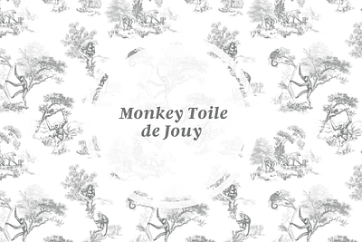 The Monkey Toile de Jouy Pattern on Creative Market repeating pattern seamless pattern surface pattern toile de jouy toile de jouy pattern toile pattern