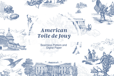 The American Toile de Jouy Pattern on Creative Market repeating pattern seamless pattern surface pattern toile de jouy pattern