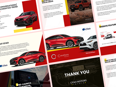 Deck Presentation for CFAO Motors by Toyota deck deckpresentation design graphic design minimal mockups powerpoint presentation ui website