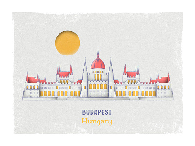 Budapest, Hungary 🇭🇺 budapest hungarian hungary illustration parliment sziget