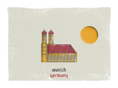 Munich, Germany 🇩🇪 church german germany illustration muenchen munich oktoberfest