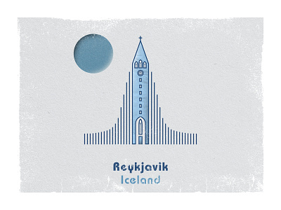 Reykjavík, Iceland 🇮🇸 church iceland icelandic illustration island reykjavik reykjavík scandanavia