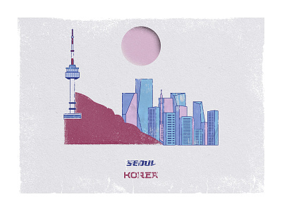 Seoul, Korea 🇰🇷 city cityscape illustration korea korean seoul skyline south korea