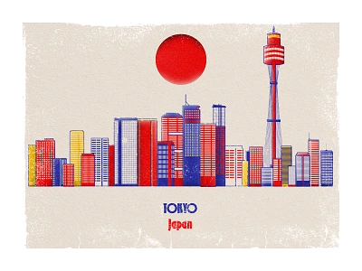 Tokyo, Japan 🇯🇵 asia city cityscape illustration japan japanese skyline tokyo