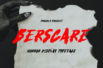 Berscare – Horror Font brush decorative design display font ghost halloween horror modern monster new october old spooky textured typeface typography vintage web zombie