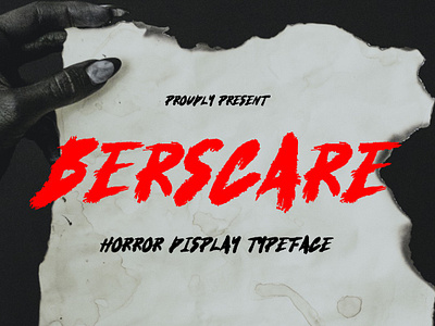 Berscare – Horror Font brush decorative design display font ghost halloween horror modern monster new october old spooky textured typeface typography vintage web zombie