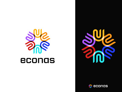 econas logo - logo design - modern logo abstract logo blockchain brand identity branding business colorful creative ecommerce initial logo letter logo logo logo design logo mark logo trends luxury logo modern logo realestate social logo tech logo unique