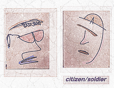 citizen/soldier illustration illustrator line drawing pastel photography photoshop texture