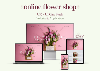 Rosy ecommerce flowershop ui ux uxui design