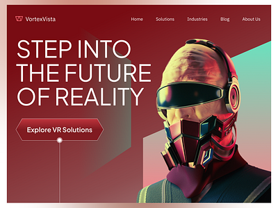 VortexVista UI Design bold branding future modern red technology ui ui design virtual reality vr web design website